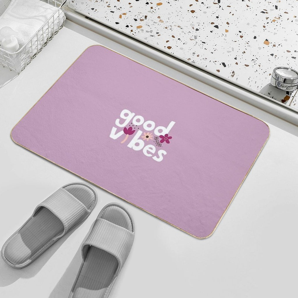 Good Vibes  Easy To Clean Bath Mat