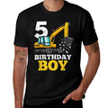 5 Years Old Birthday Boy Gift Construction Birthday Party  Quick-drying T-Shirt