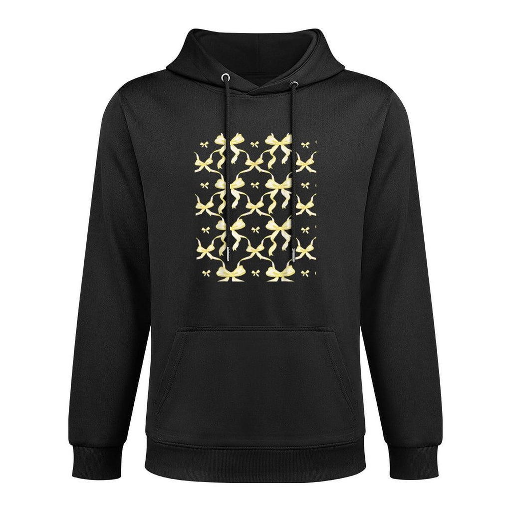 Coquette Light Yellow Ribbons And Bows in Watercolor Casual Wear Hoodie