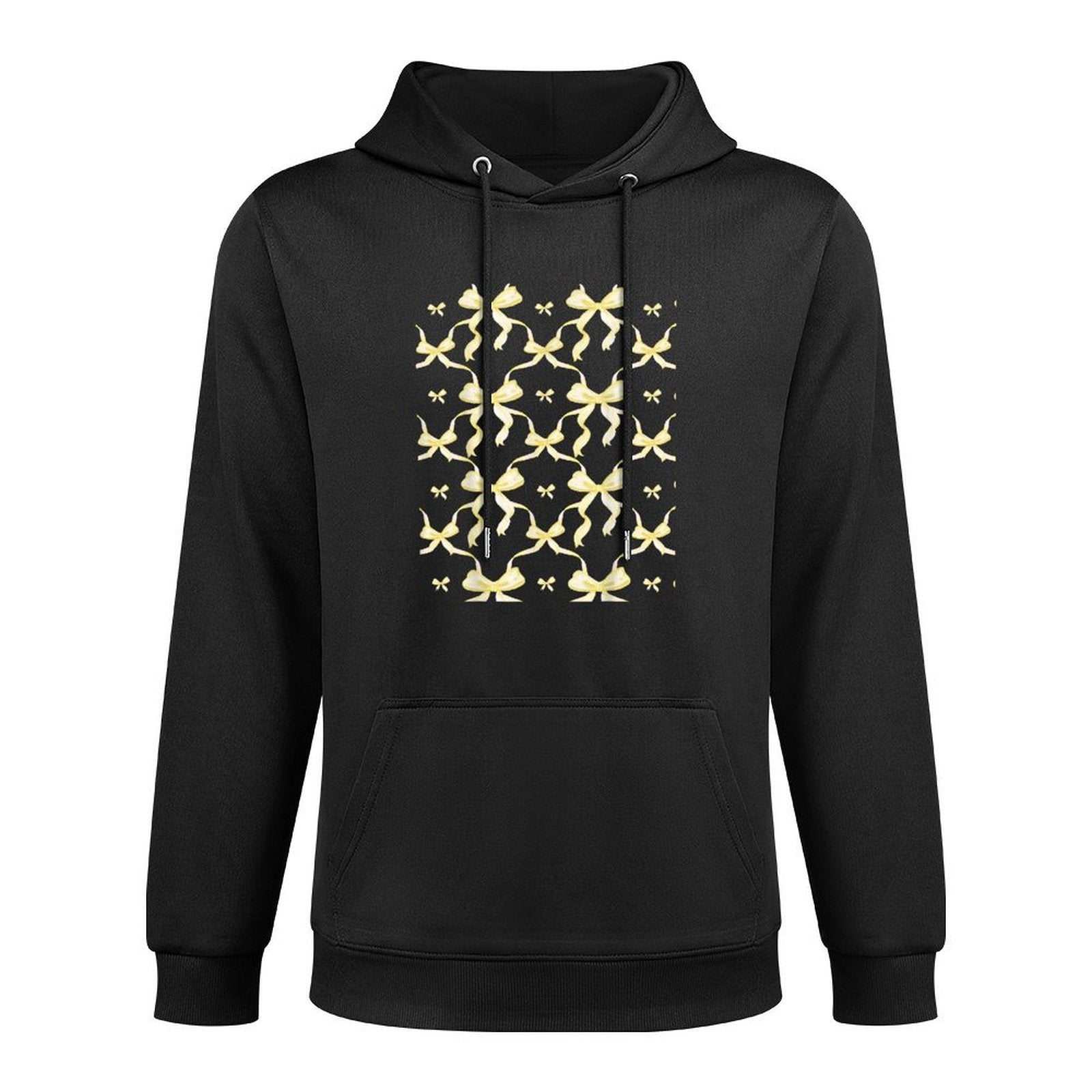 Coquette Light Yellow Ribbons And Bows in Watercolor Casual Wear Hoodie