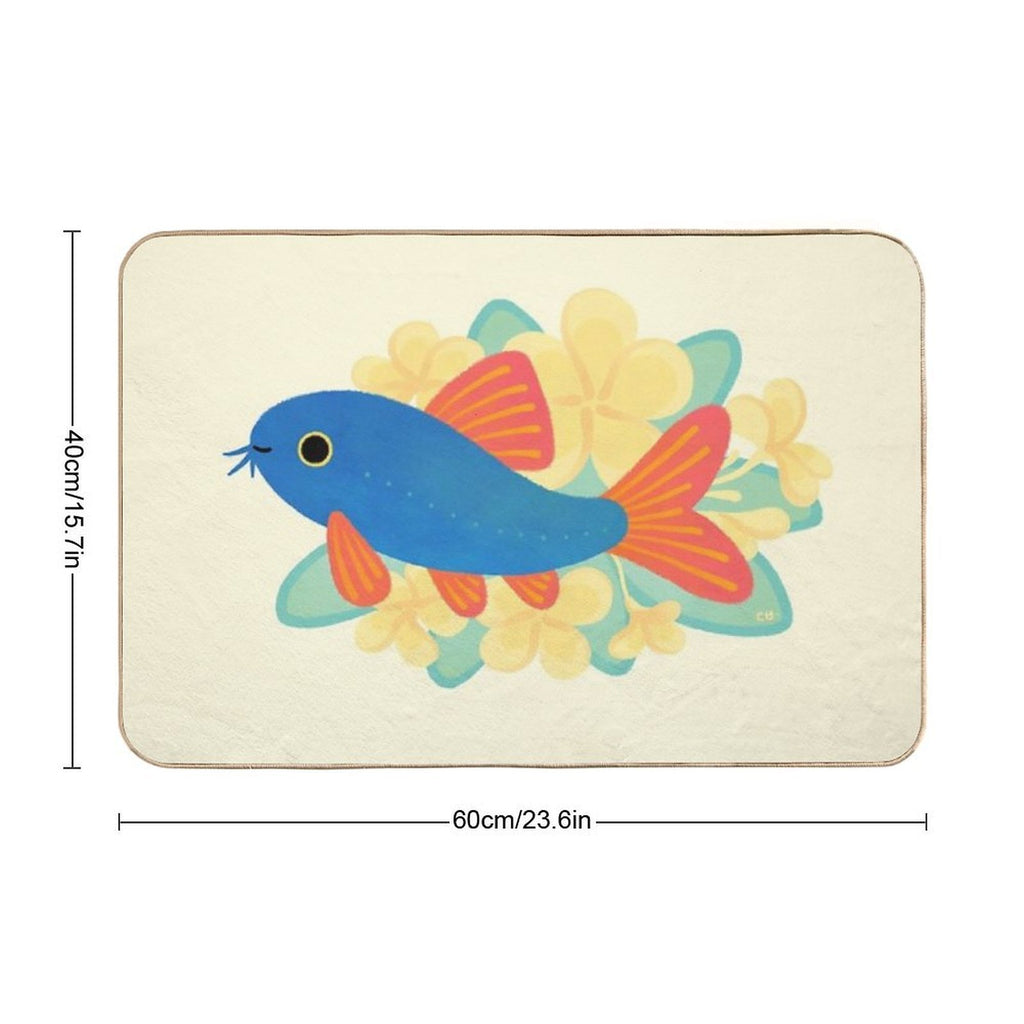Blue Botia  Odorless Bath Mat