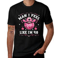 Man I Feel Like I'm 40 Western Disco 40th Birthday Cowgirl  Lightweight T-Shirt