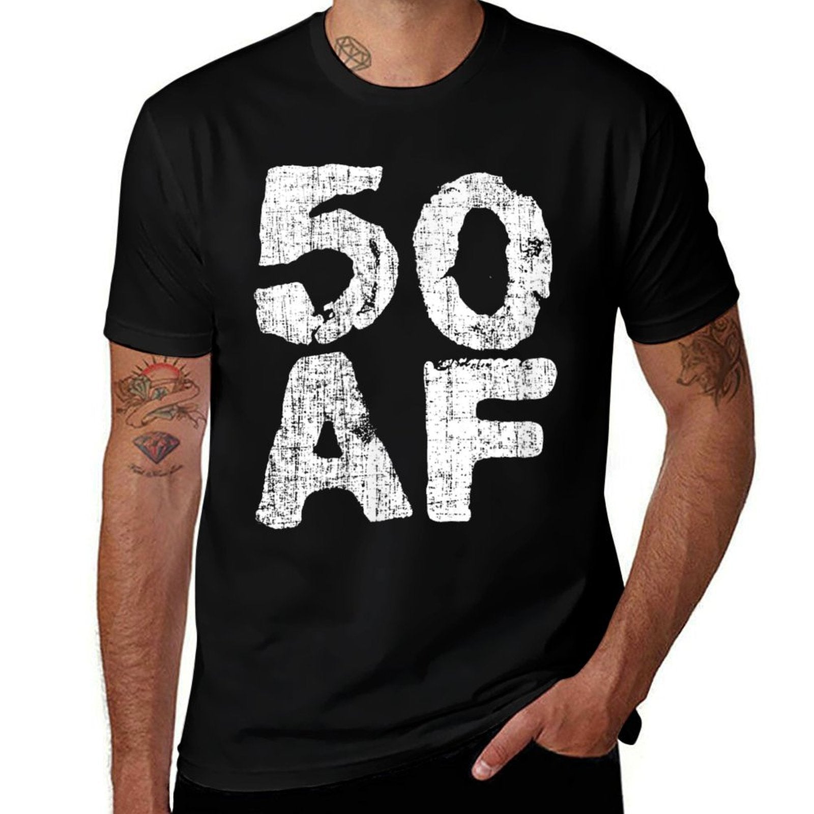 Vintage 50 AF Funny Born in 1969 50th Birthday  Durable T-Shirt