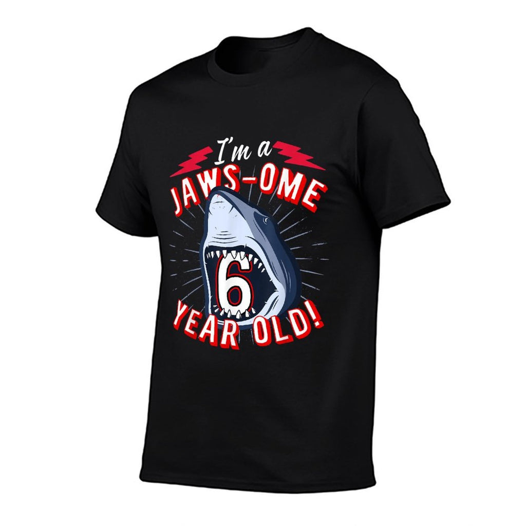 Jawsome Six Year Old Birthday - Sharks for Boys  Slim-fit Cut T-Shirt