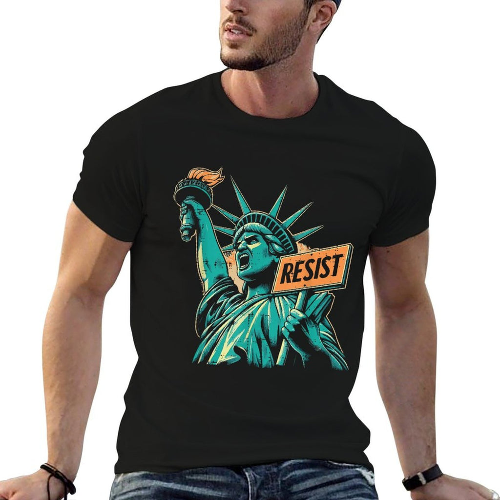 Statue Of Liberty Resist Protest Equality Women Men Kids  Relaxed-fit T-Shirt