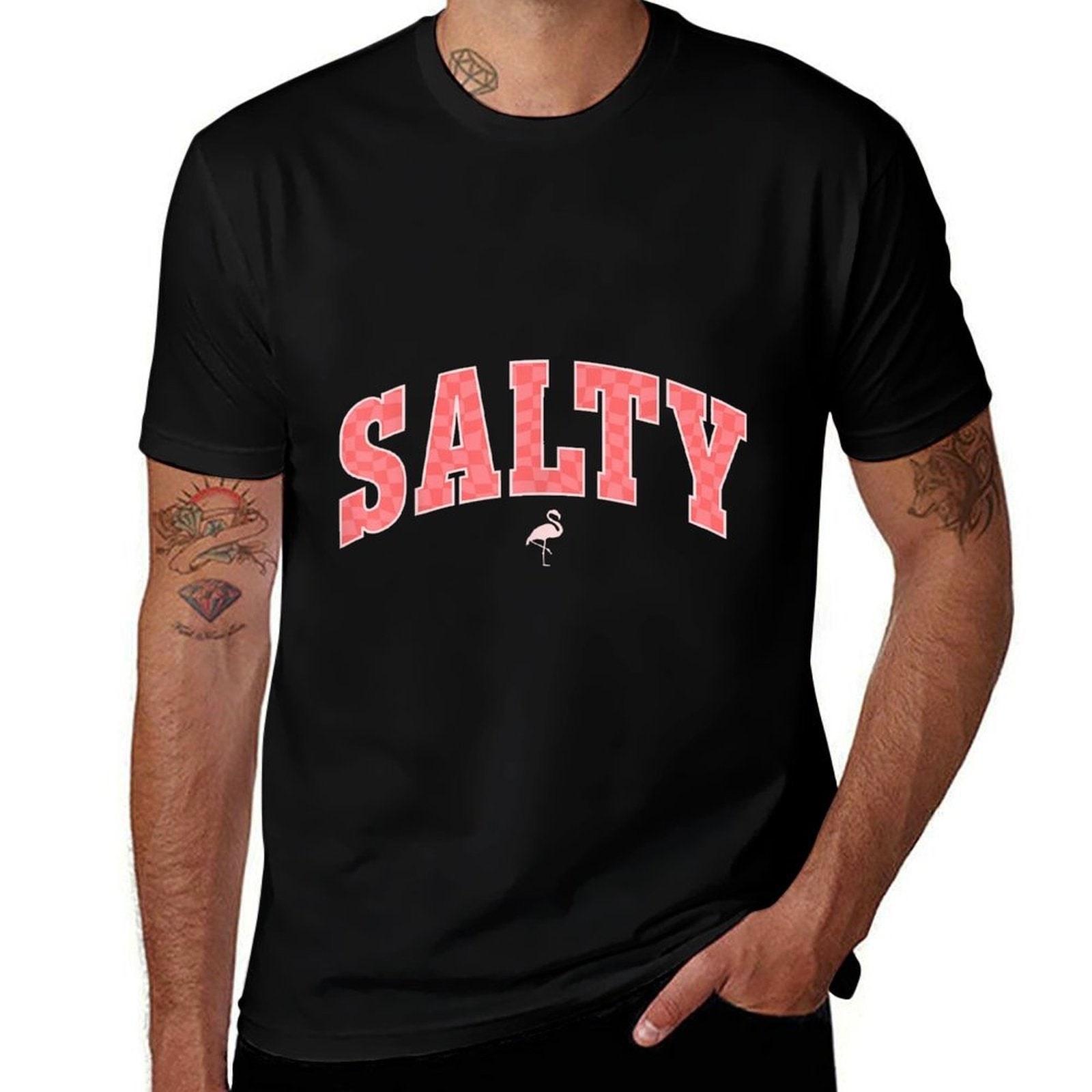 Salty Ocean Flamingo Life Coastal Summer Beach Girl Trendy  Moisture-wicking T-Shirt
