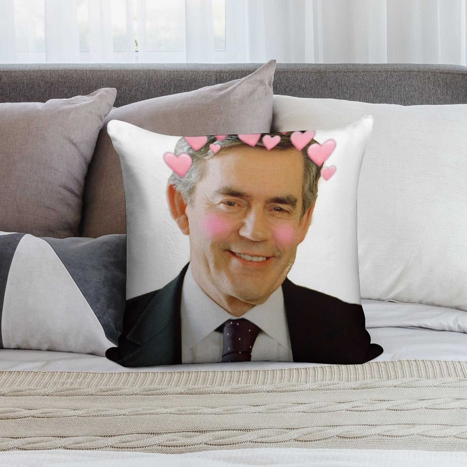 Soft Gordon Brown Soft Luxury Feel Throw Pillow