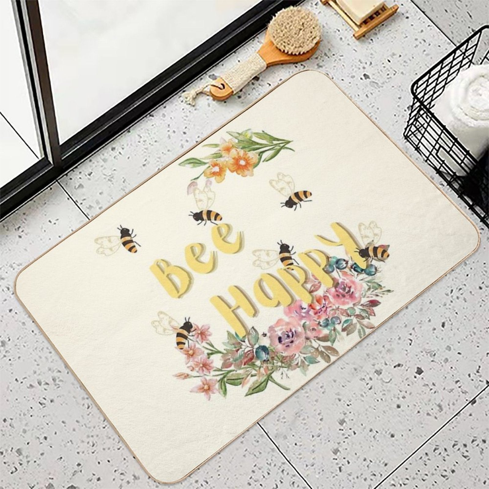 Bee Happy  Versatile Bath Mat