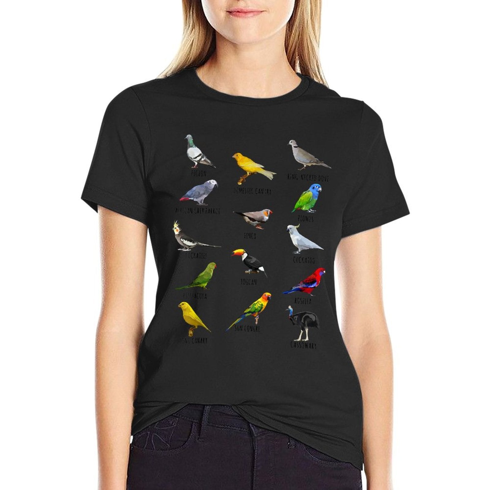 Colorful Birds Species Biology Types Bird Identification  Summer-ready Fabric T-Shirt
