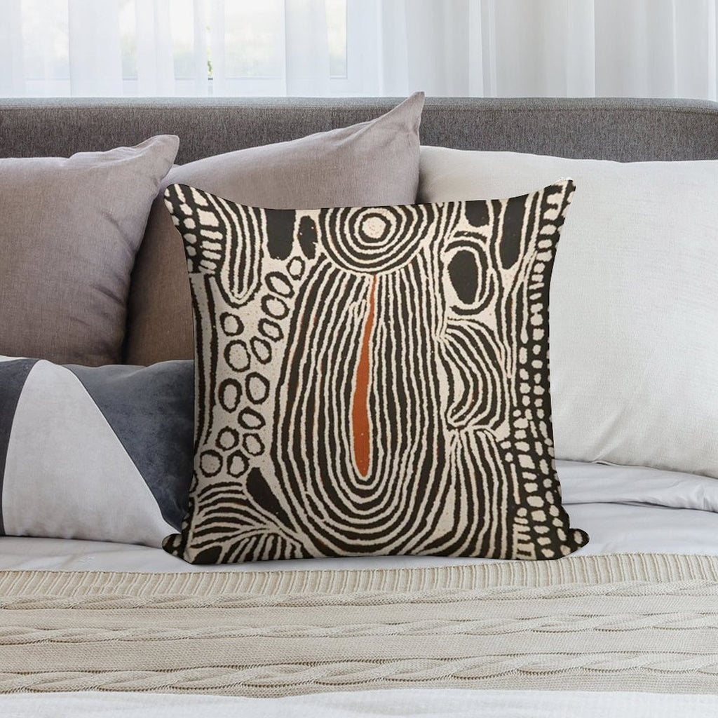 Australian Aboriginal Art Soft Ultra-Soft Texture Throw Pillow