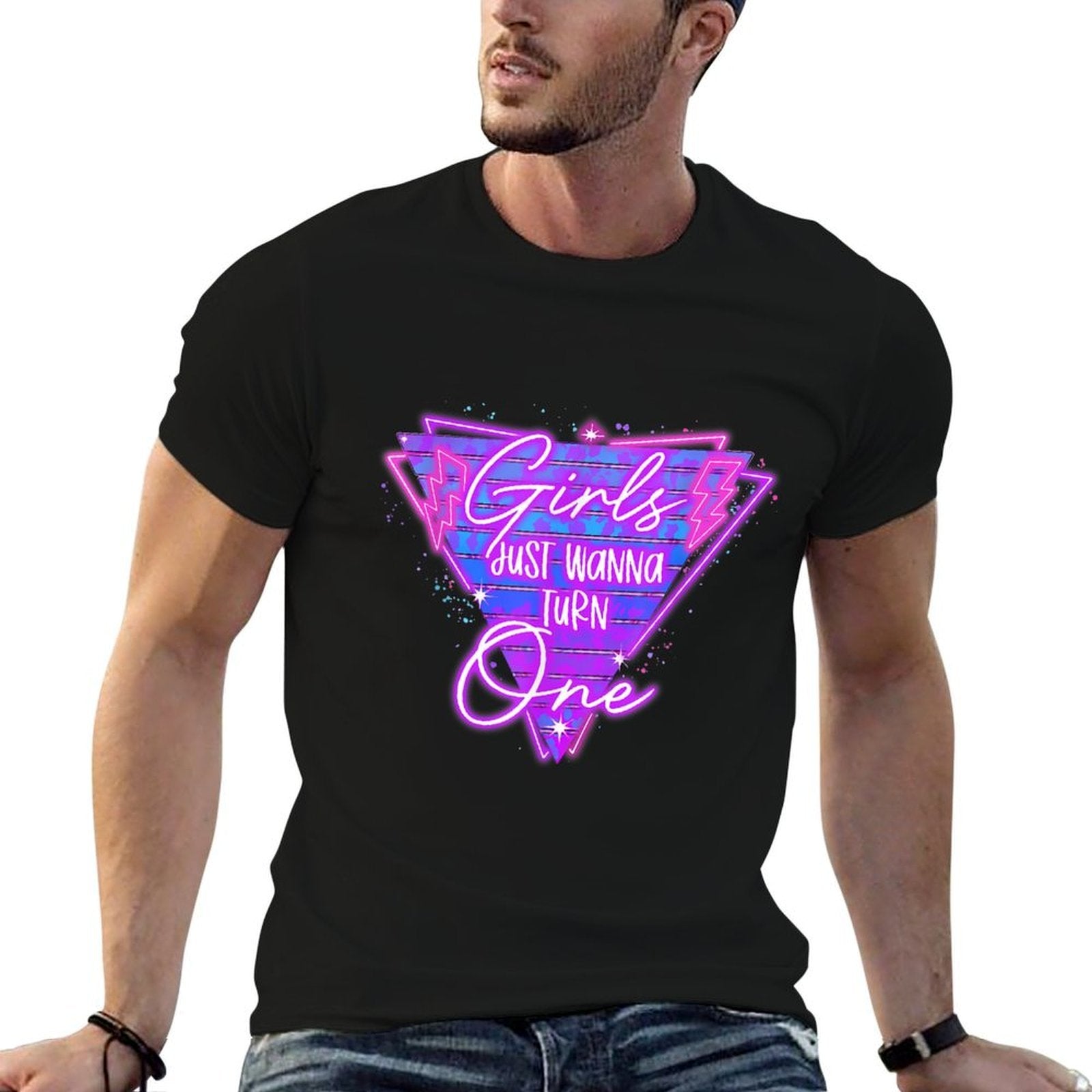 Girls Just Wanna Turn One, Baby's 1st Birthday  Classic T-Shirt