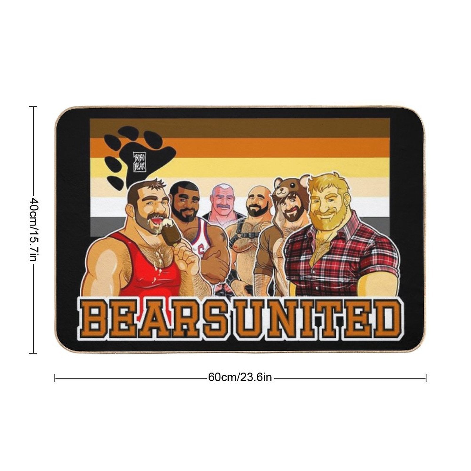 BEARS UNITED  Fade-Resistant Bath Mat