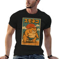 Funny Cat Sumo Wrestler Japanese Art Anime Ukiyo-e Graphic  Durable T-Shirt