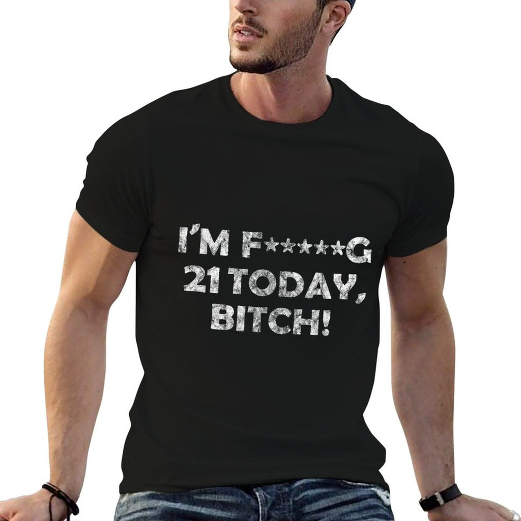 21st Birthday Gift Men Women 21st Birthday  Polyester Blend T-Shirt