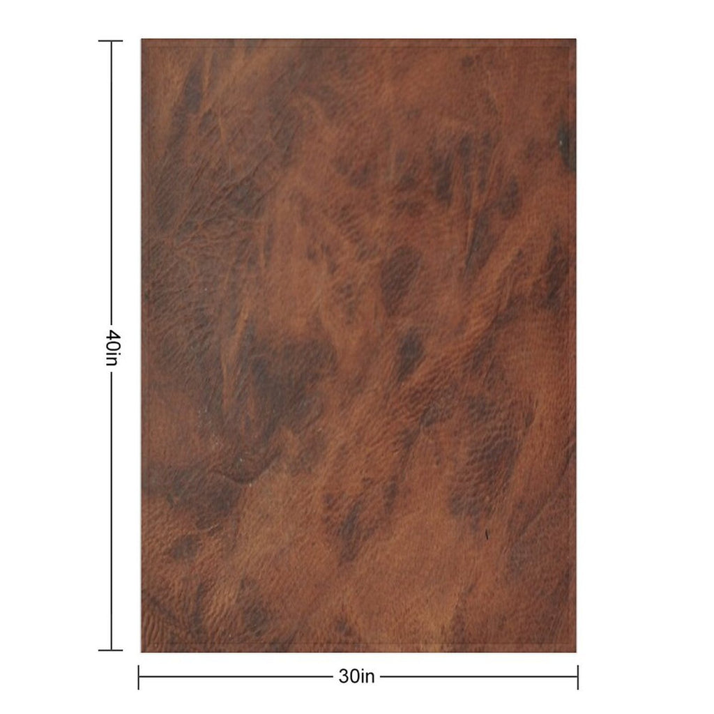 Leather Clouded Pattern Dark Premium Throw Blanket