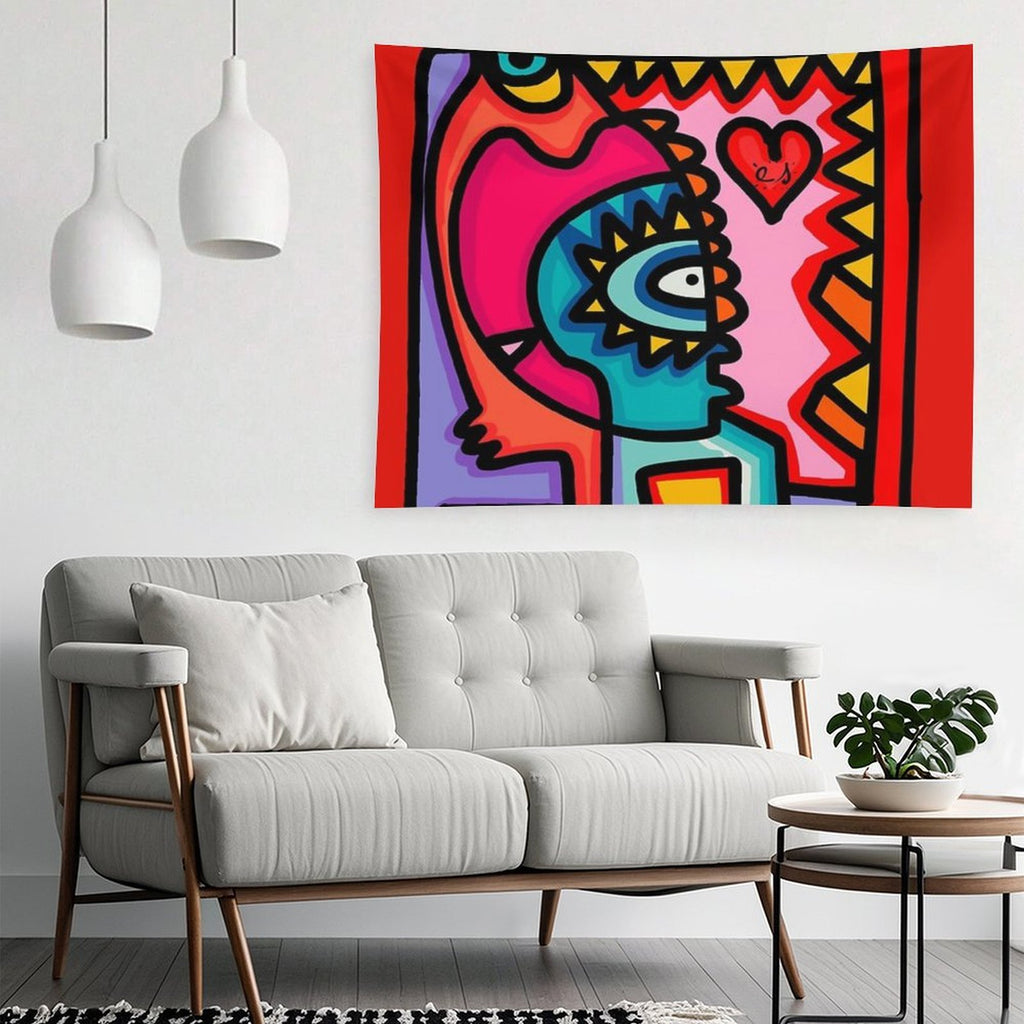 Aztec Graffiti Pop Art Tapestry