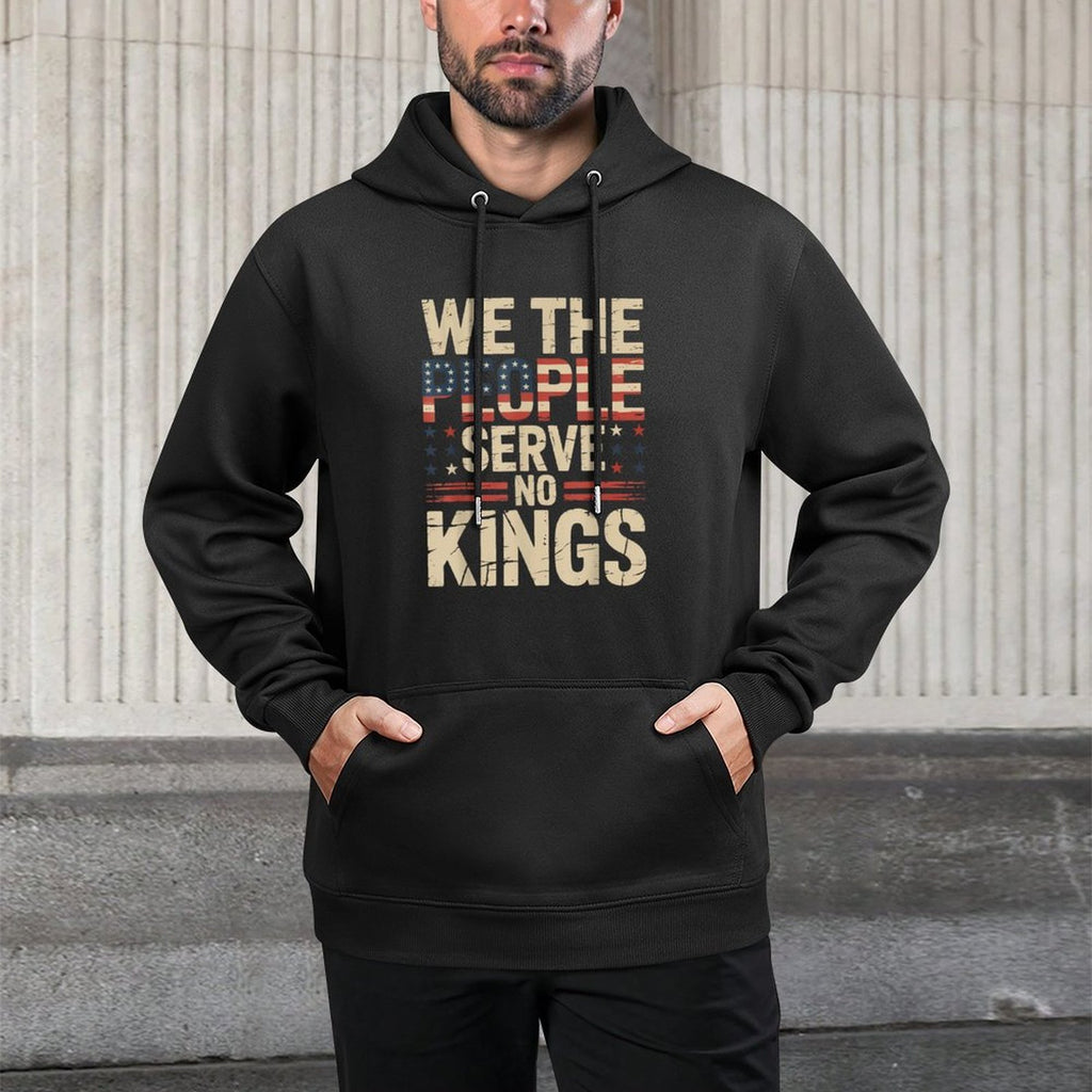 No Kings In America, Democracy, We The People Shape Retention Hoodie