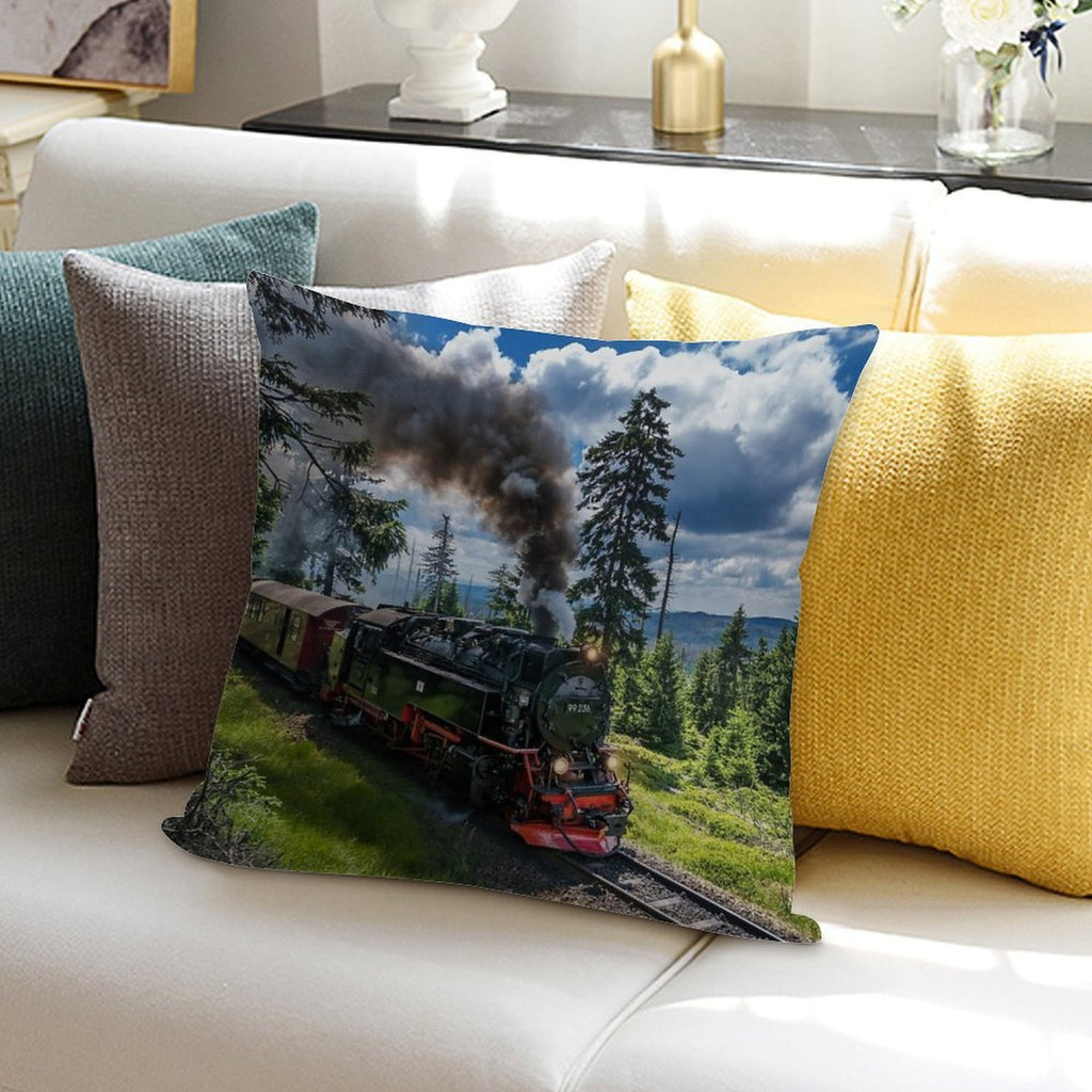Steam Locomotive - Harz Narrow Gauge Railways (Germany) Soft Gift Ready Throw Pillow