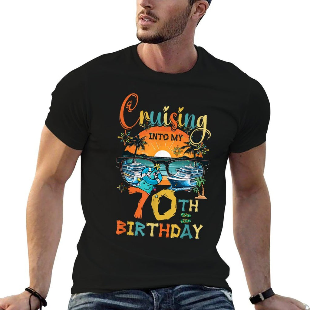 Cruising Into My 70Th Birthday Family Cruise 70th Birthday  Affordable Price T-Shirt