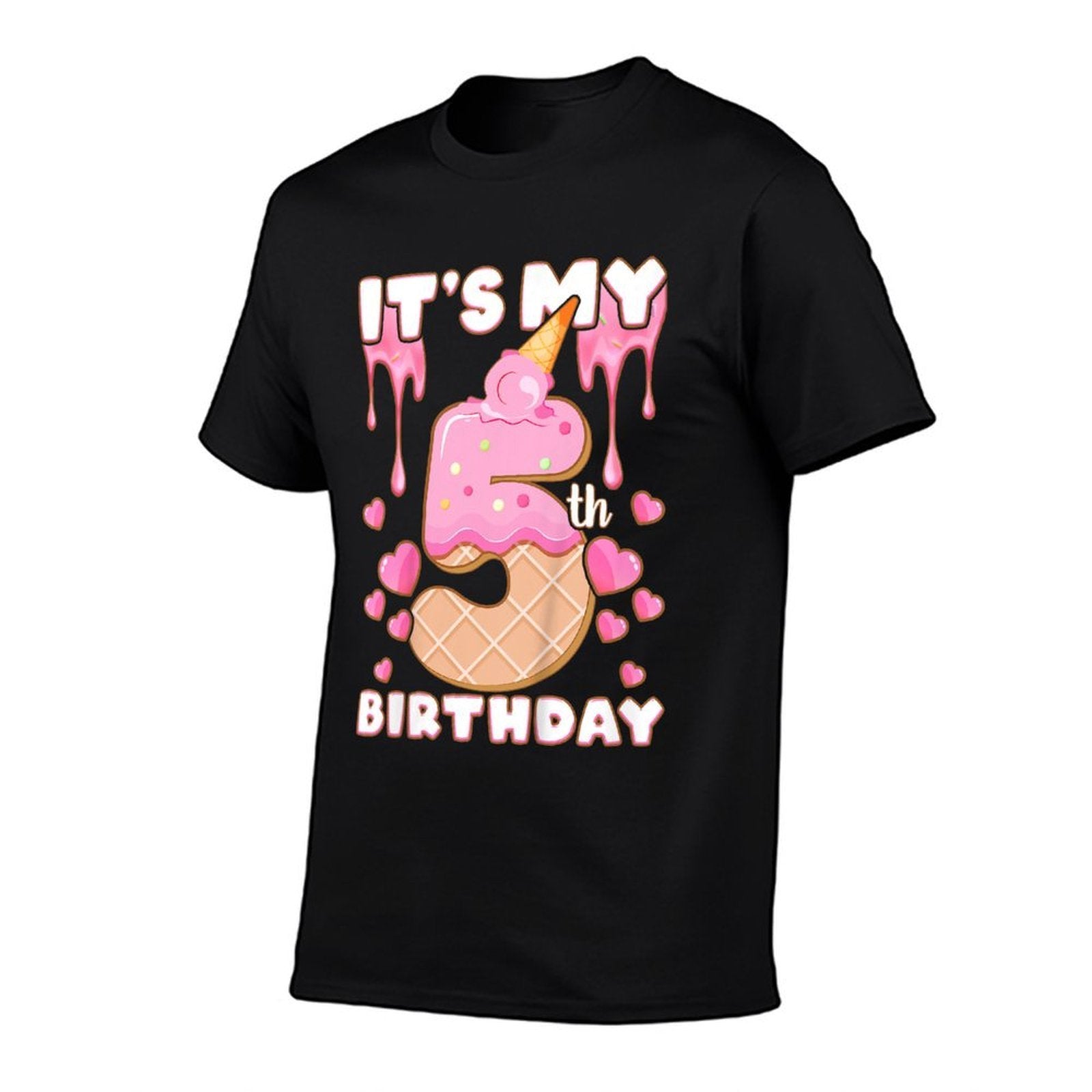 Birthday, Girl 5 Years, Ice Cream, It's My 5th Birthday  Quick-drying T-Shirt