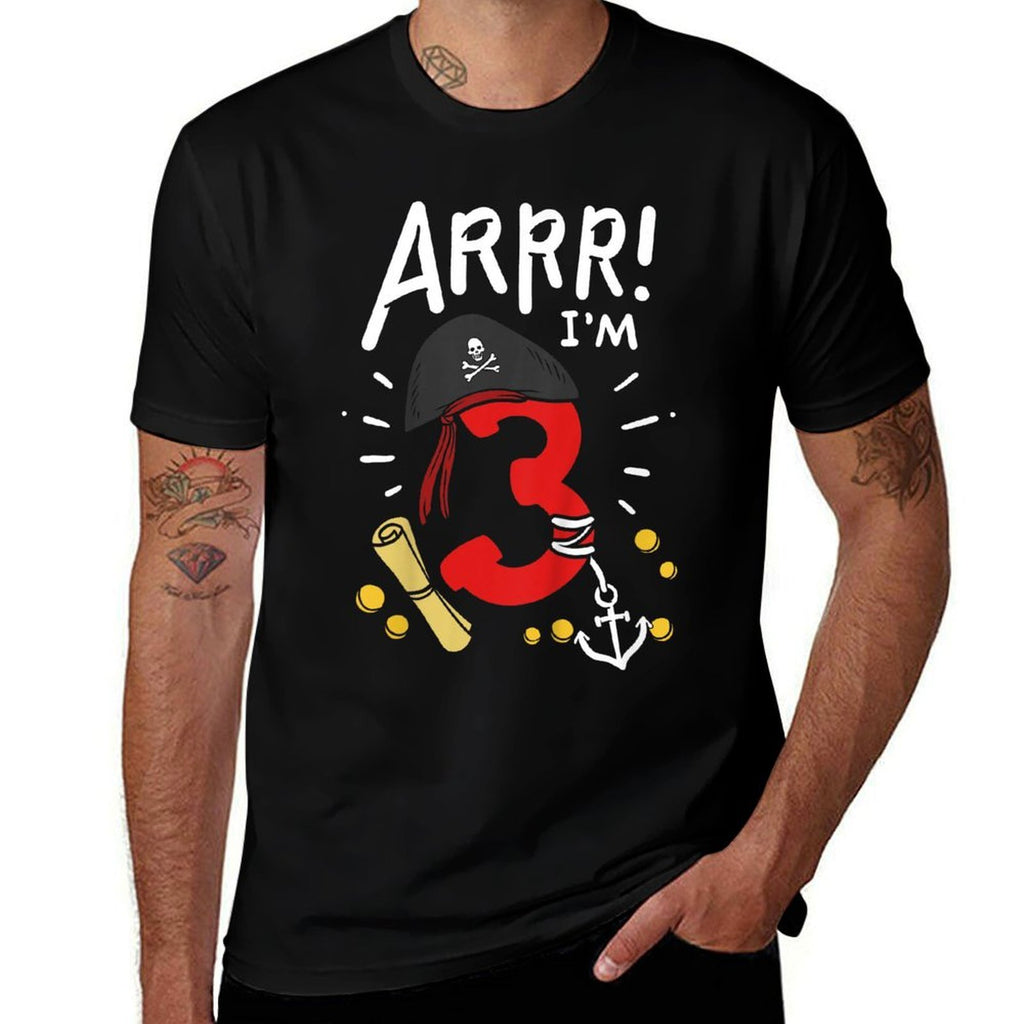 Kids 3rd Birthday Pirate Three Theme Party  Breathable T-Shirt