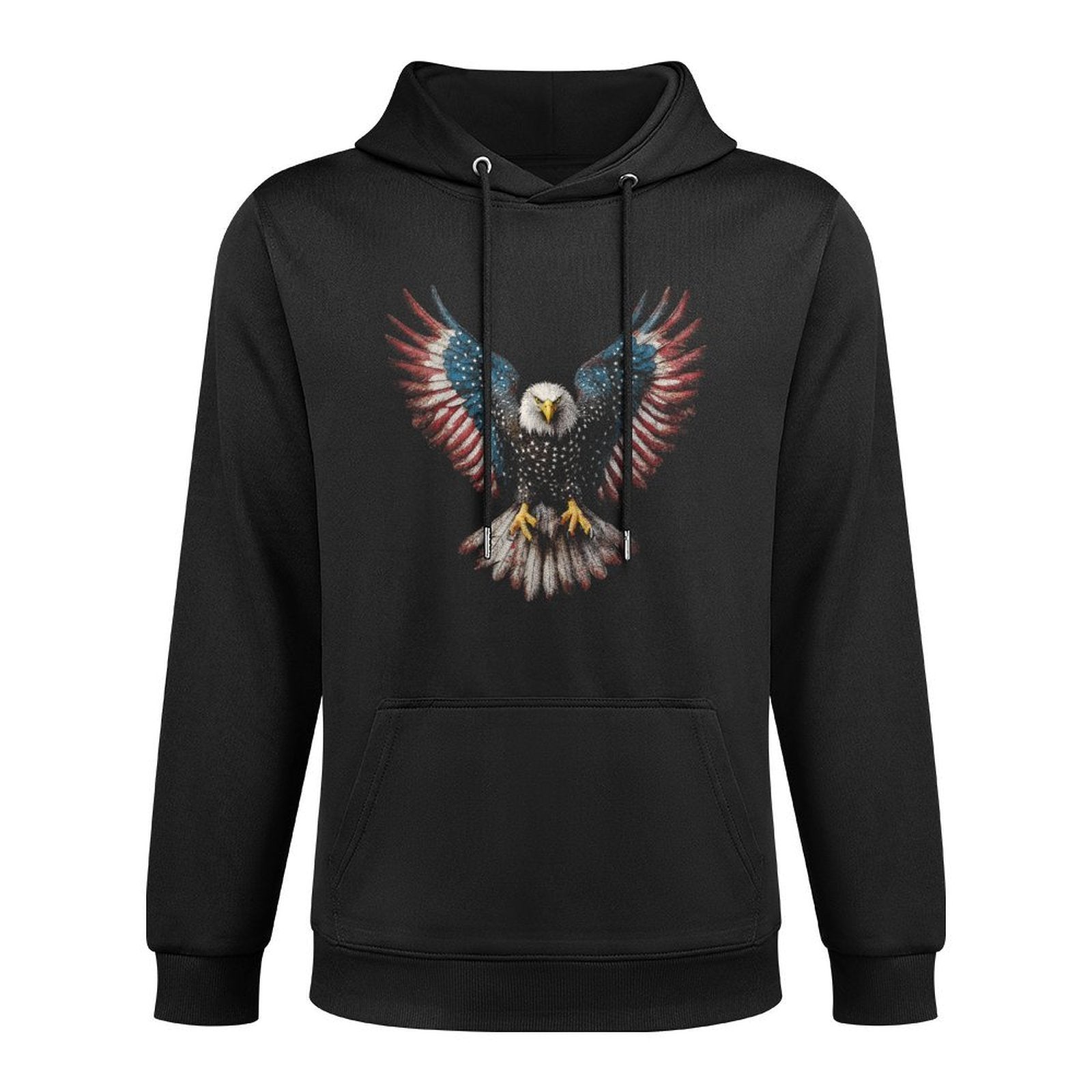 American Bald Eagle 4th of July USA Patriotic Men Women Medium-Weight Fabric Hoodie
