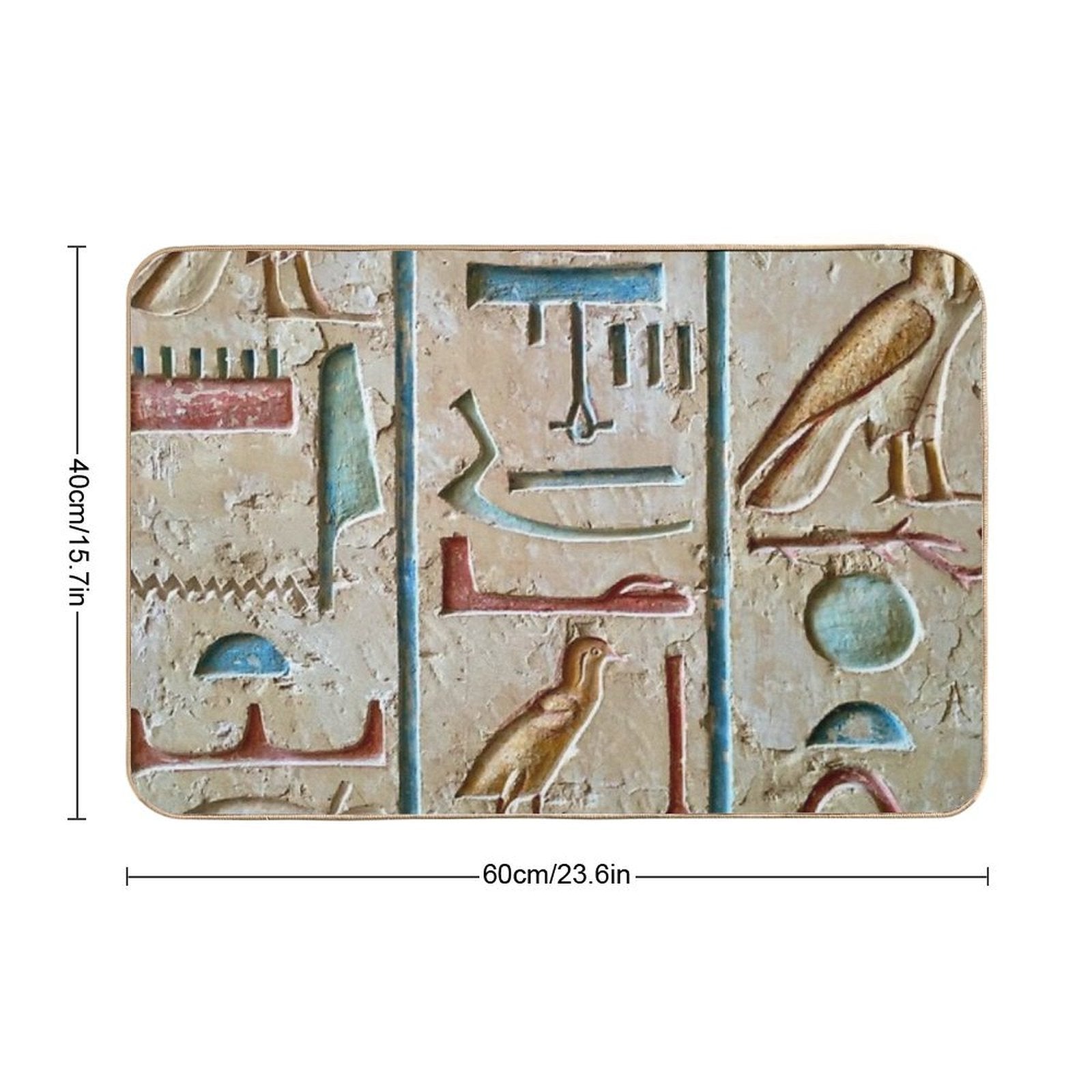 Ancient Egypt Hieroglyph  Slip-Resistant Bath Mat
