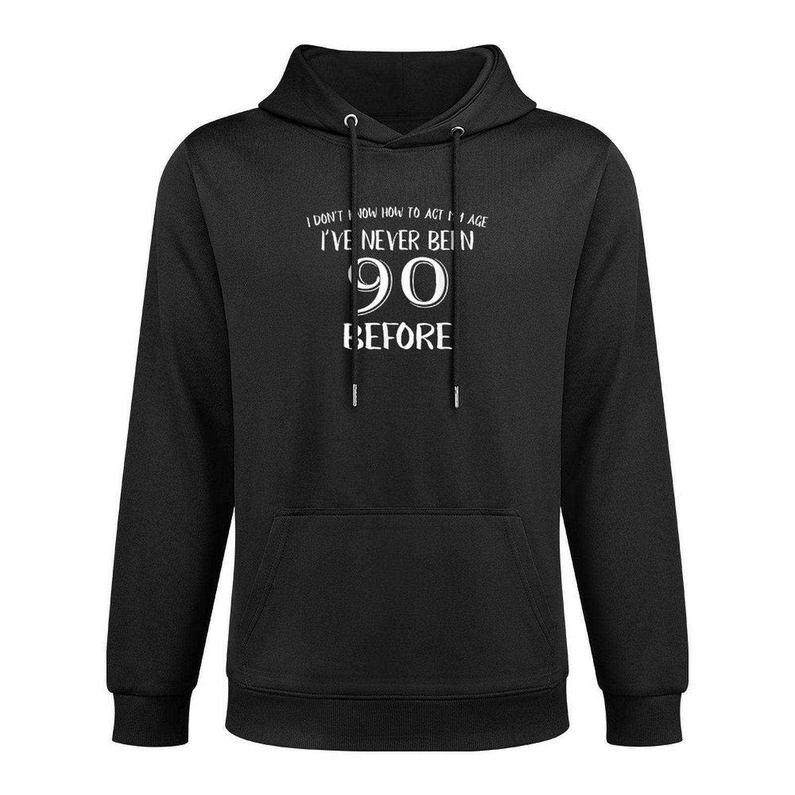 Funny 90 Year Old Birthday for Men, Women, Boy Or Girl Kangaroo Pocket Hoodie