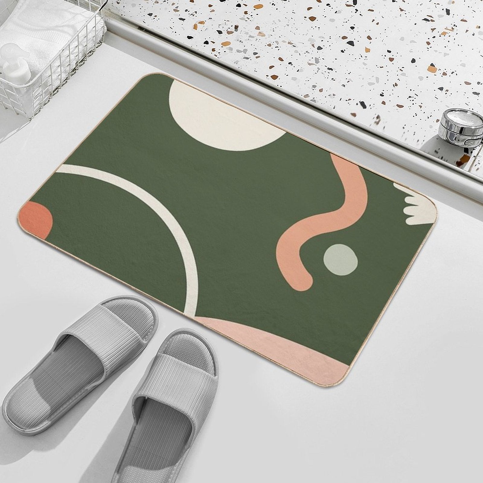 Wild Plants Abstract  Multi-Purpose Bath Mat
