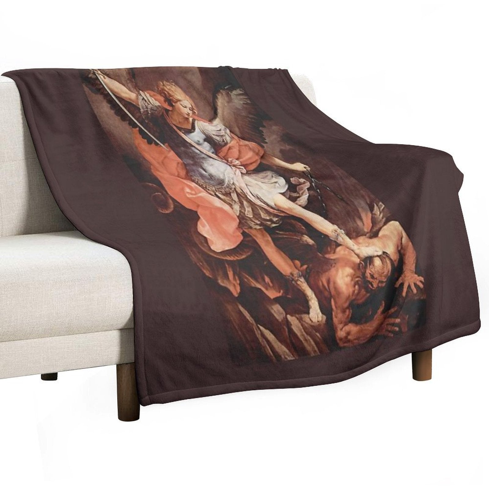St Michael The Archangel (San Miguel Arcangel ) Guido Reni Sustainable Throw Blanket