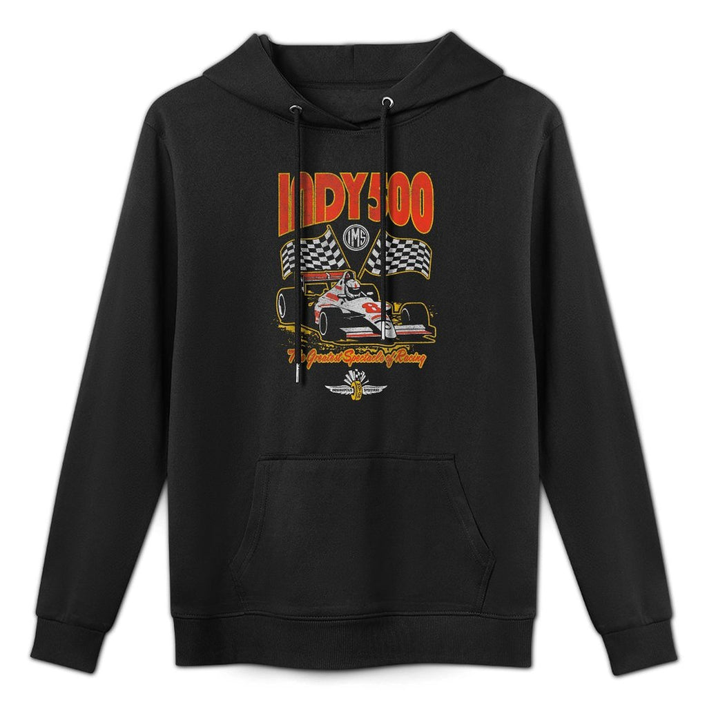 Indy 500 The Greatest Spectacle In Racing Distressed Style Medium-Weight Fabric Hoodie