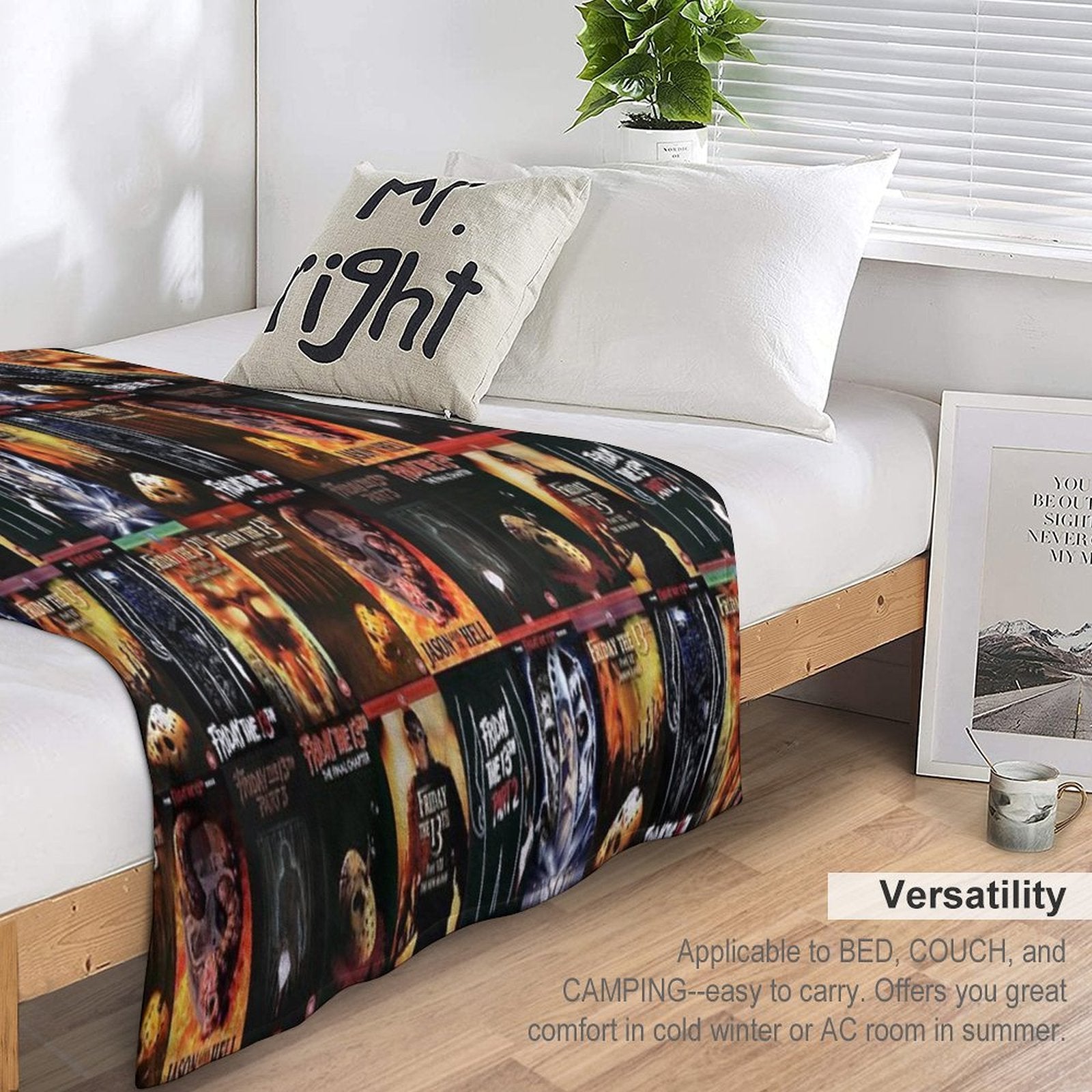 Jason Friday The 13th Movie Covers Premium Throw Blanket