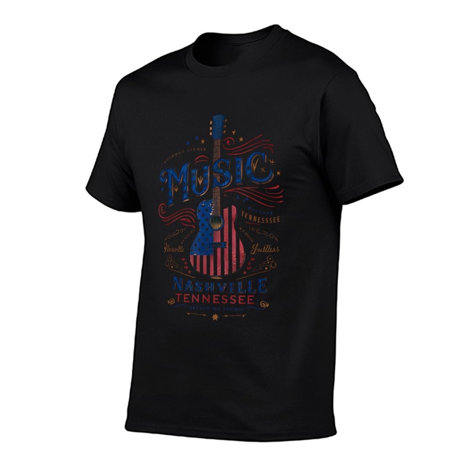 Rock American Patriotic USA Music Nashville Guitar Comfortable T-Shirt