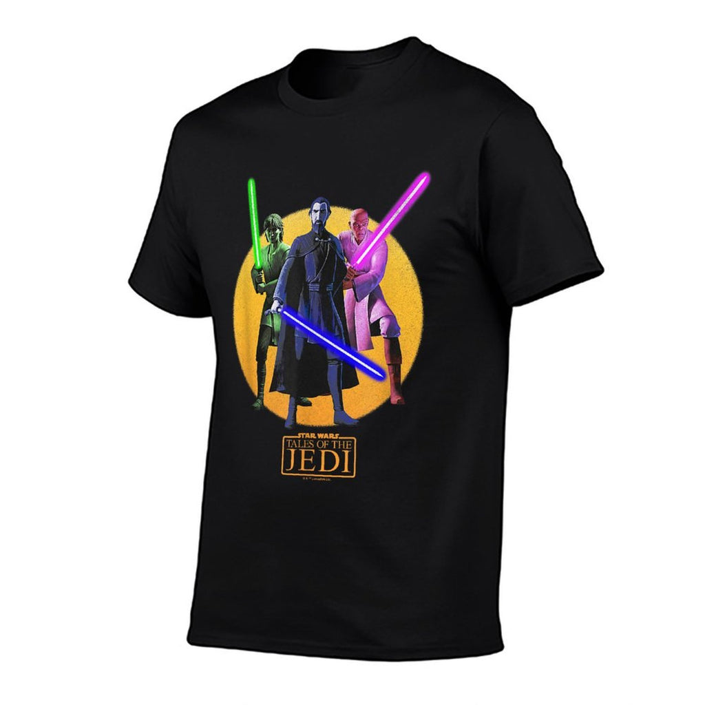 Star Wars Tales of The Jedi Dooku Qui  Windu  Tagless Design T-Shirt