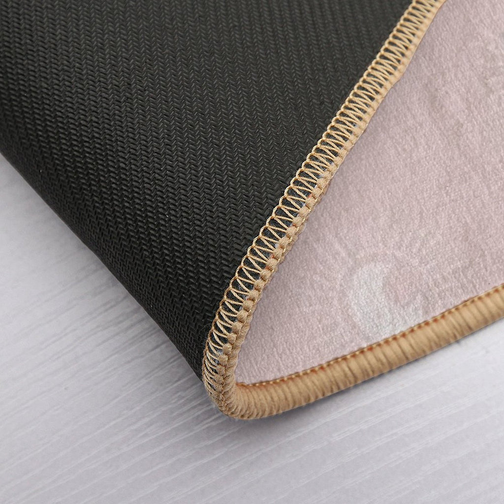 Boho Sun And Moon Pattern Bohemian Aesthetic In Muted Colors Pale Pink  High-Traffic Bath Mat