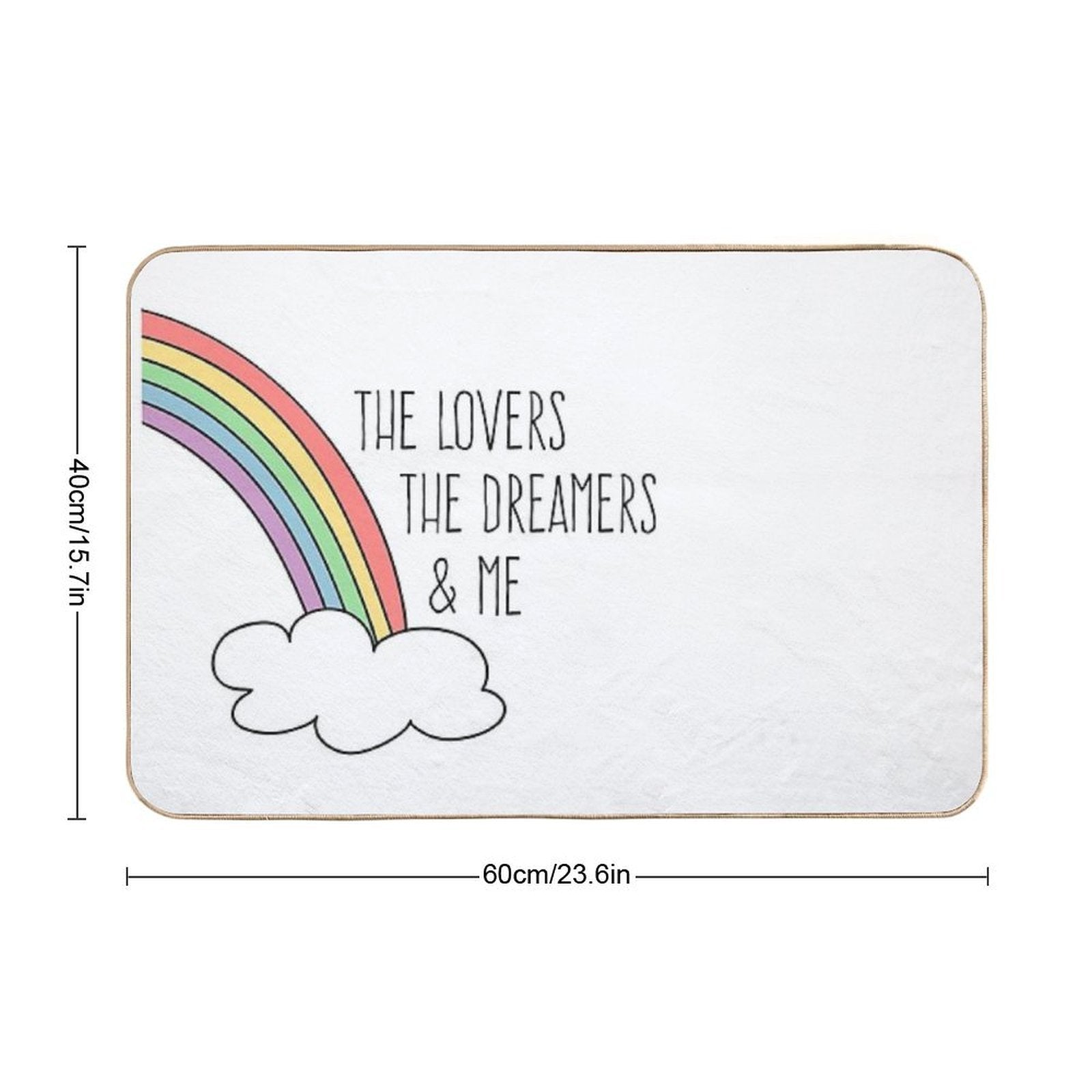 Rainbow Connection (black Text)  Repositionable Bath Mat