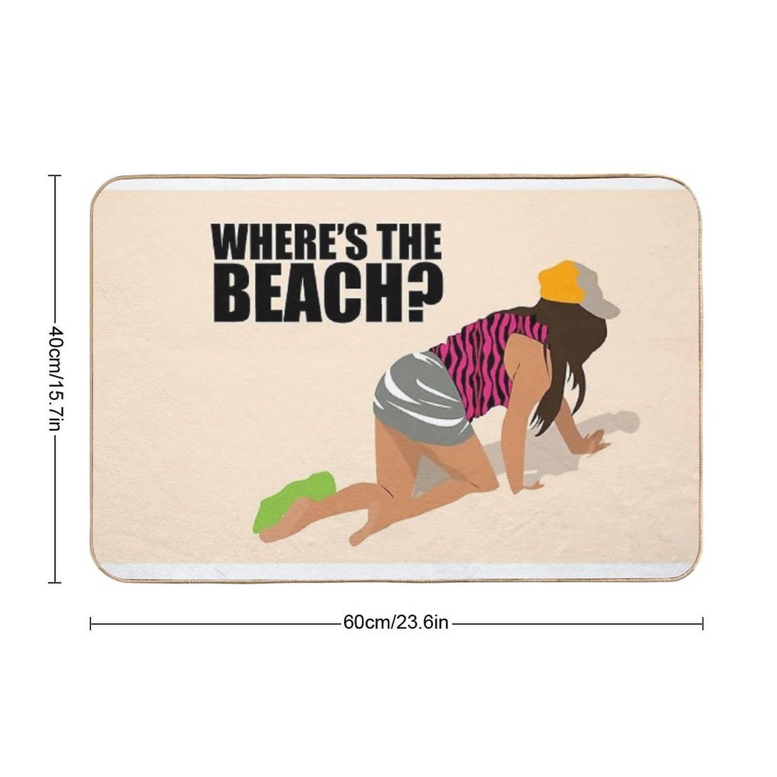 Snooki Where's The Beach  Non-Slip Bath Mat