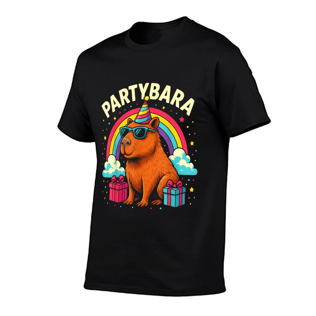 Birthday Capybara for Kids Fun Partybara Capybara Party  Summer-ready Fabric T-Shirt