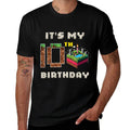 My 10th Birthday Pixel Game 10 Cake Gamer Boys Kid Youth  Vintage-inspired T-Shirt