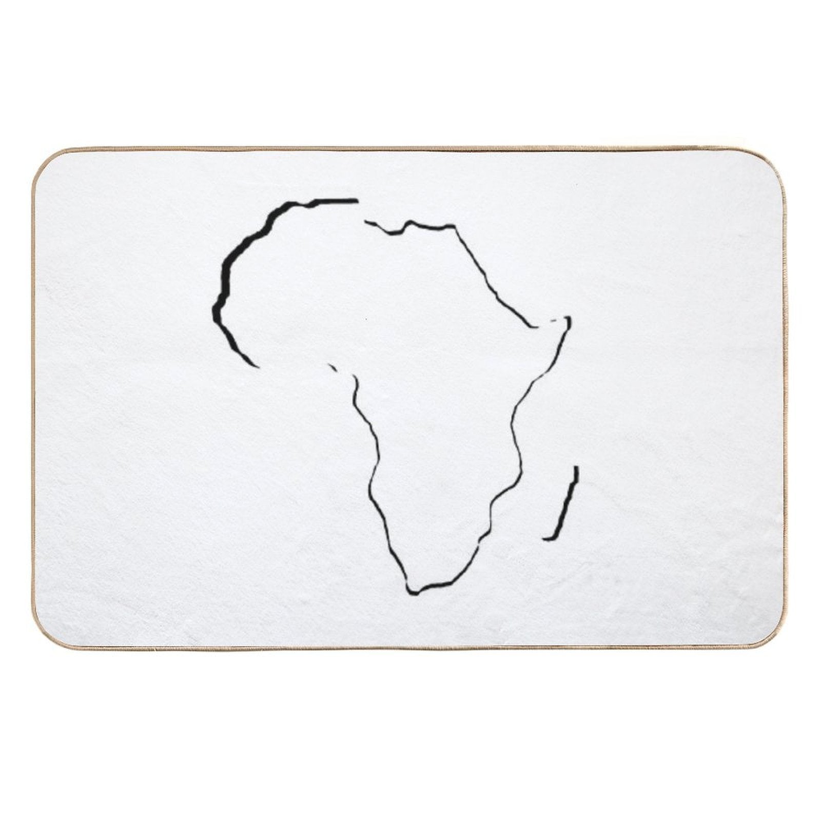 Africa, Outline Silhouette  Anti-Trip Bath Mat