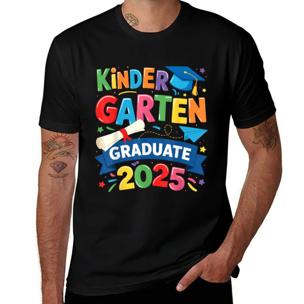 Kindergarten Graduation 2025 Graduate Kids Boys Girls Grad  High-quality Stitching T-Shirt