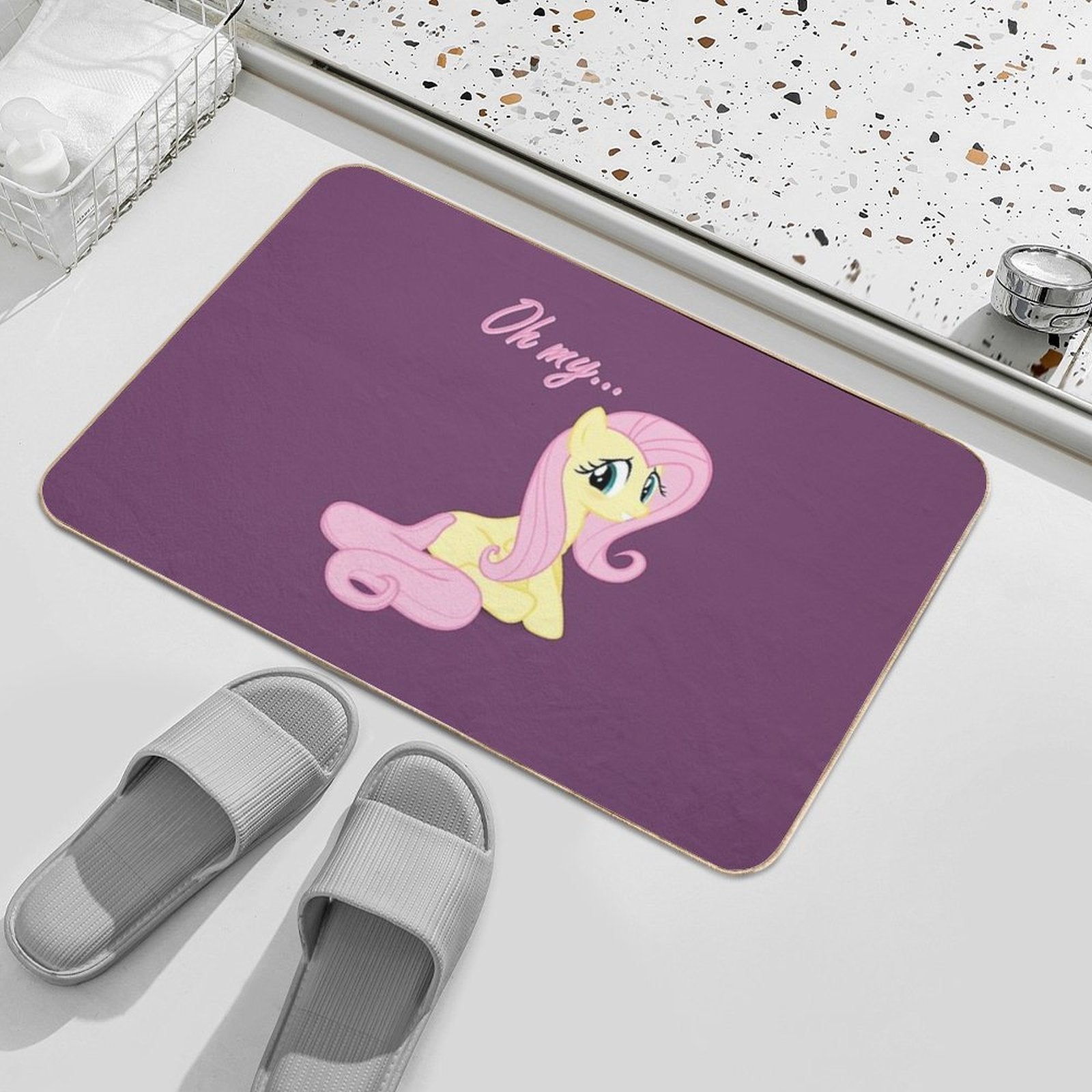 Shy Pony  Fade-Resistant Bath Mat