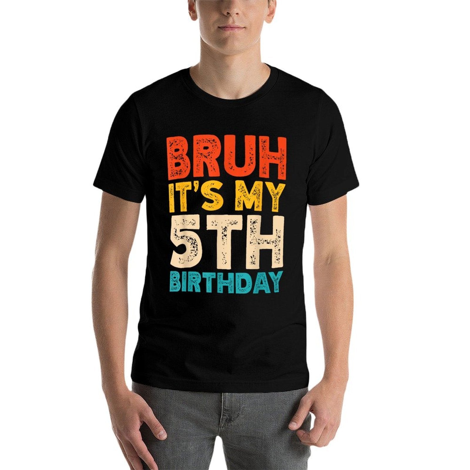 Bruh It's My 5th Birthday 5 Year Old Birthday  Easy-care T-Shirt