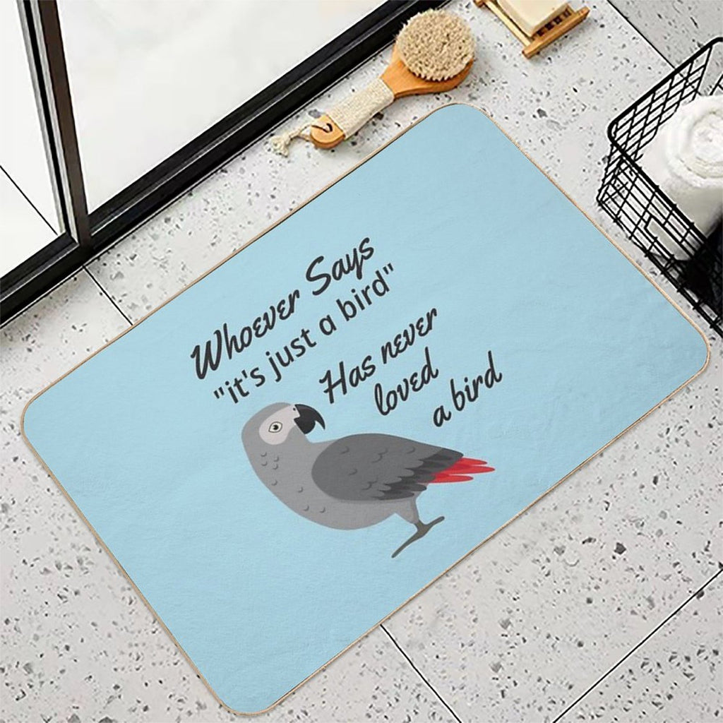 Just A Bird - African Grey Parrot  Multi-Purpose Bath Mat