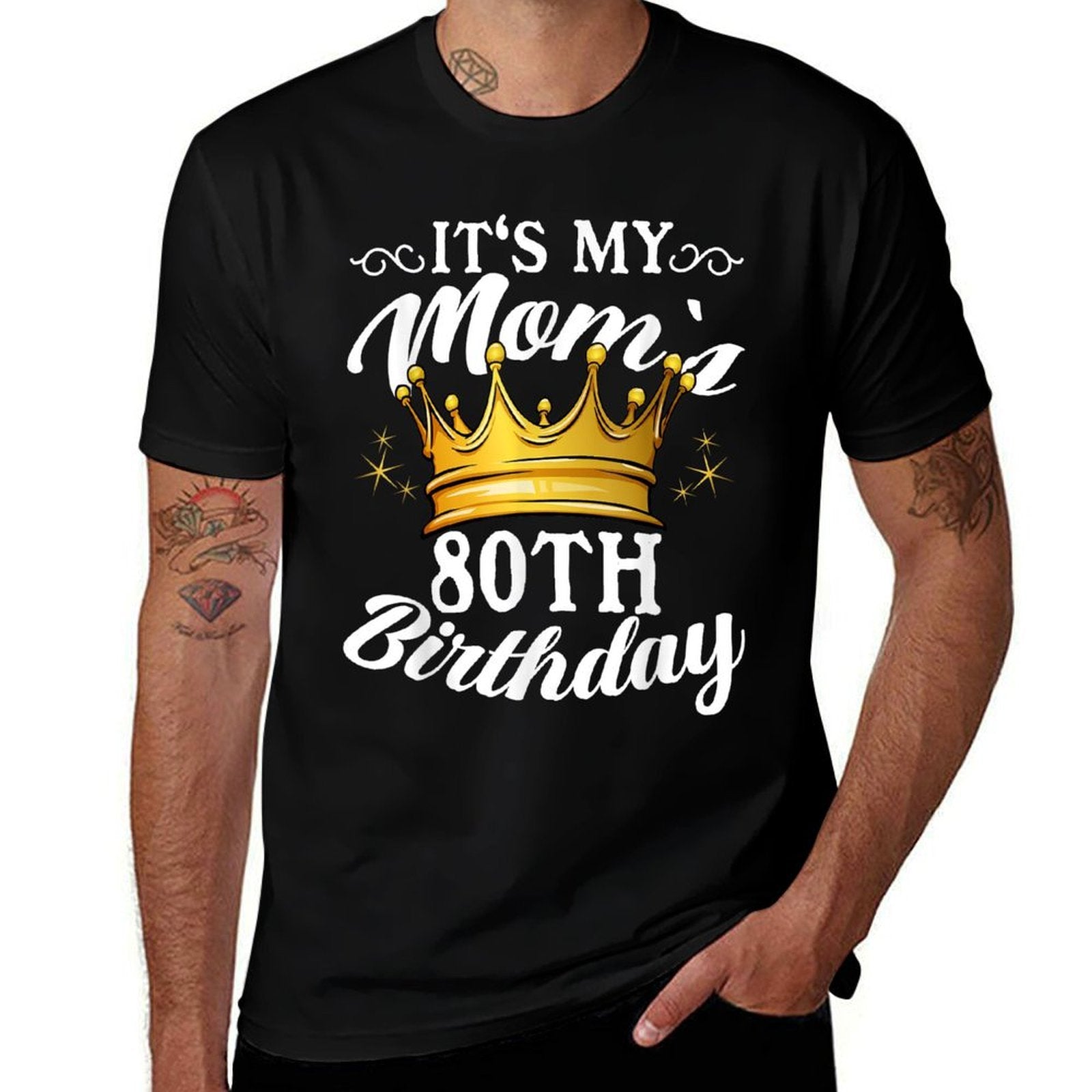 It's My Mom's 80th Birthday Crown Women's 80th Birthday  Classic T-Shirt