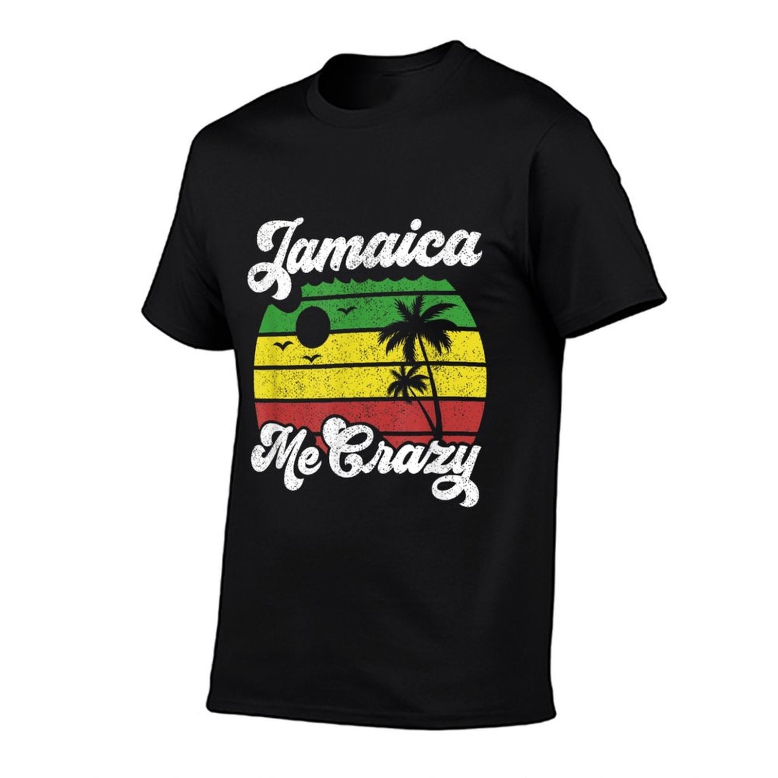 Jamaica Me Crazy Rasta Roots Rock Reggae Jamaican Retro Gift  Wrinkle-resistant T-Shirt