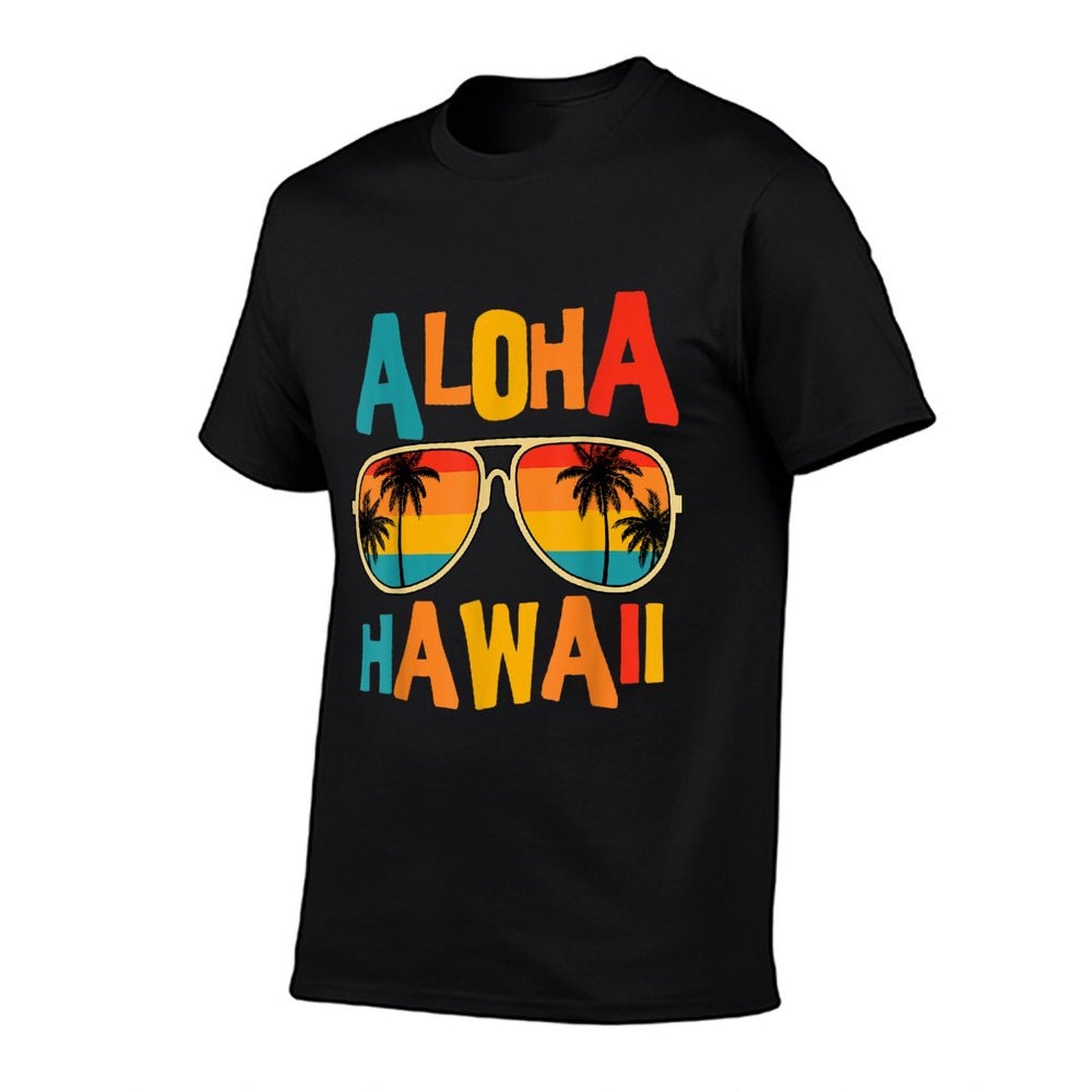 Hawaiian Aloha Hawaii  Ribbed Collar T-Shirt