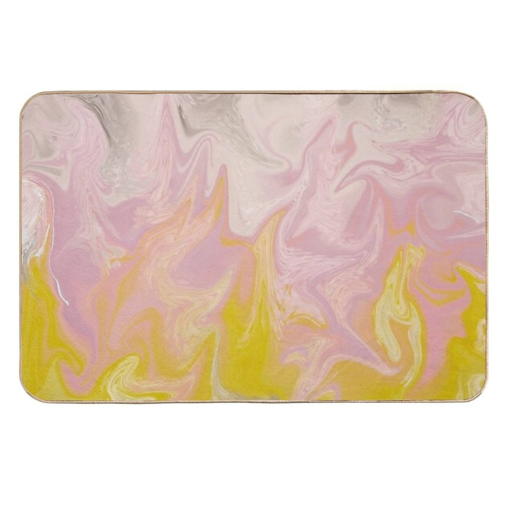 Pastel Fire  Fade-Resistant Bath Mat