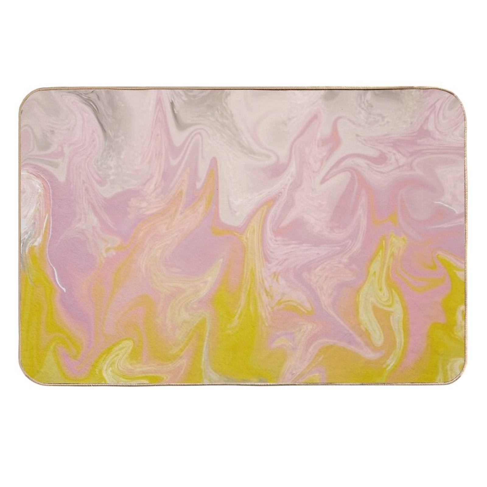 Pastel Fire  Fade-Resistant Bath Mat