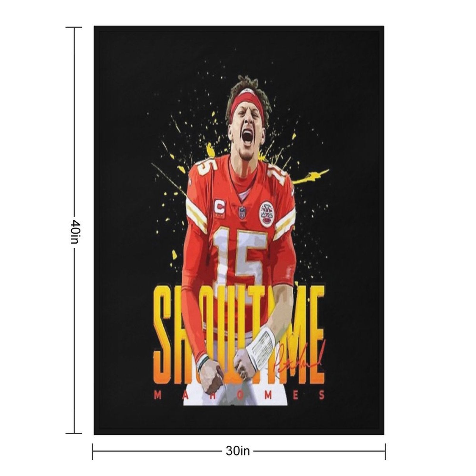 Patrick Mahomes Wrinkle-free Throw Blanket